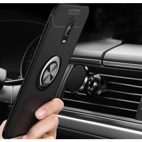 For Xiaomi Mi 9T Redmi K20 Pro k20 Case Magnetic Car Holder Shockproof Case for Redmi K20 K 20 Pro Finger Ring Matte Soft Cover