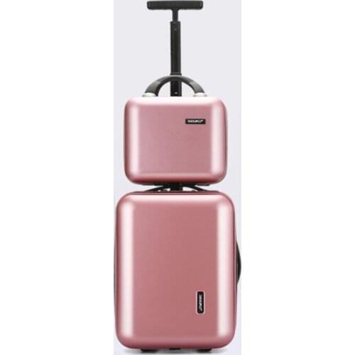 TRAVEL TALE 16 inch new arrival cabin trolley pink hand luggage carry on suitcase set