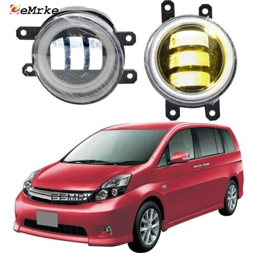 2Pcs Car Full Led Angel Eye DRL Daylight for Toyota Isis Platana 2009-2015 Fog Lights Projection Lens Car Accessories