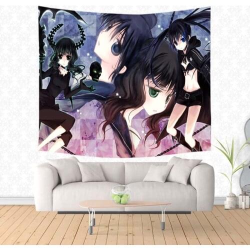 Home Decorative BLACK ROCK SHOOTER Wall Tapestry Hanging Carpet Polyester Sofa Cover Beach towel Bed Sheet Throw Blanket