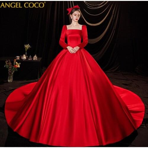 Elegant Long Sleeve Satin Maternity Dresses Wedding Dress For Pregnant Women Bridal Gowns Plus Size Bride Dress Vestido De Noiva