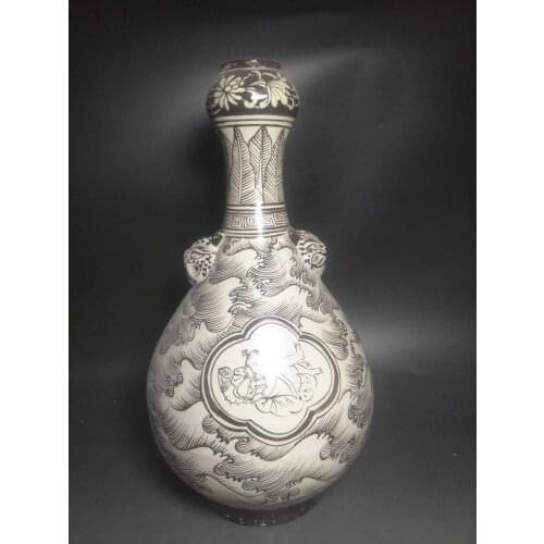 Antique SongDynasty porcelain vase,Jizhou Kiln tiger bottl,hand-painted crafts,Home Decoration,handmade crafts/Collection