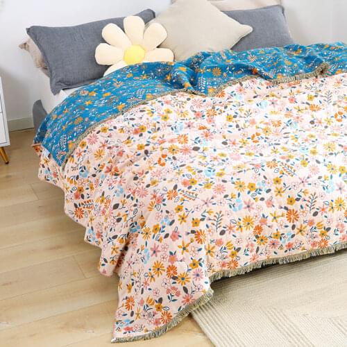 Summer Plaid Blanket for Adult Gauze Cotton Throw Blankets on for the Bed Sofa Bed Cover Bedspread Nap Sleeping Blankets