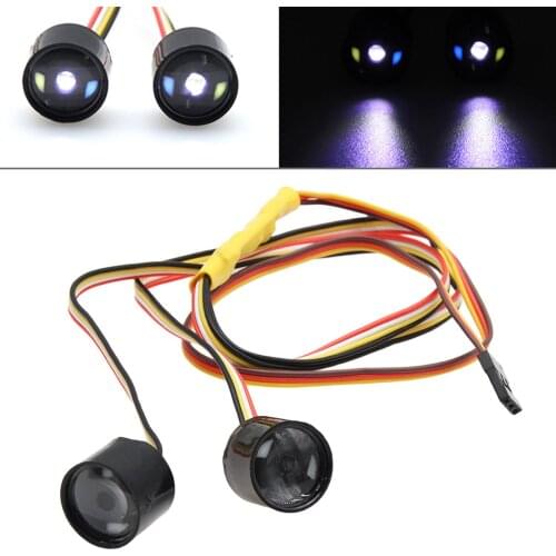 20mm RC Model Car LED Light Kit Headlights Headlamps 12 Modes for 1/10 RC Crawler Accessories