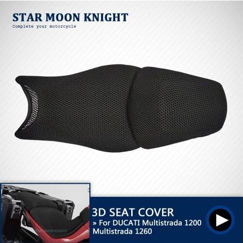 Motorcycle Anti-Slip 3D Mesh Fabric Seat Cover Breathable Waterproof Cushion For DUCATI Multistrada 1260 1260S MTS 1200 S 1200s