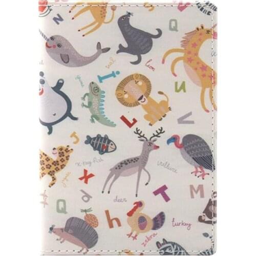 Cute Animal Women Passport Cover Female Flower Credit Card Holder Case For ID Cards Mens Organizer Travel Wallet Russia Girls