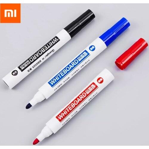 10pcs Youpin Office Whiteboard Pen Wipe not in Evidence Smooth Ink Pen Three Color Tag Board Pen for School Office 3color
