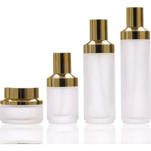 50g empty glass Cream Jar Refillable Bottles with sliver Cap Makeup Jar Pot Travel Face Cream Lotion Vials Cosmetic Container