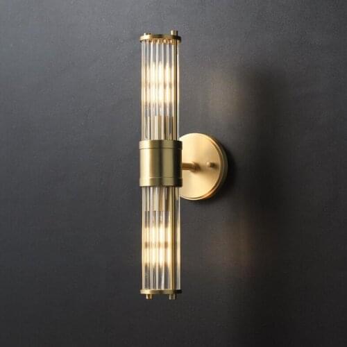 Modern Crystal Wall Lamp Bronze/Silver Bedroom Led Bedside Living Room corridor Wall Sconce Lighting Fixture