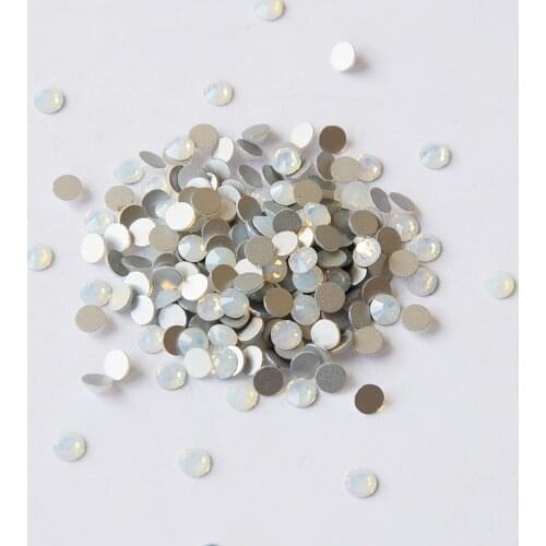 White Opal Color Rhinestones Nail Art Decoration Non HotFix Flatback Rhinestone Glass Stone Accessories All For Nail Design DIY