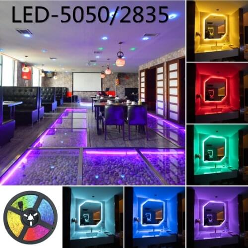 LED Strip Lights WIFI Holiday Xmas New Year Bluetooth IR RGB 5050 2835 Flexible Lamp Tape Ribbon With Diode DC12V 20M 10M 32.8ft