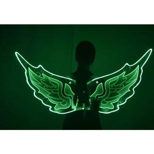 LED glowing wings nightclub bar show catwalk props luminous stage show butterfly wings