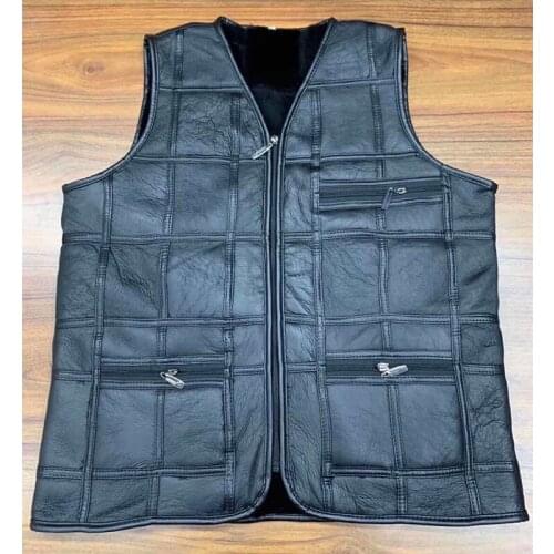Unisex real sheep warm waistcoat fashion winter warm classic high quality fur vest