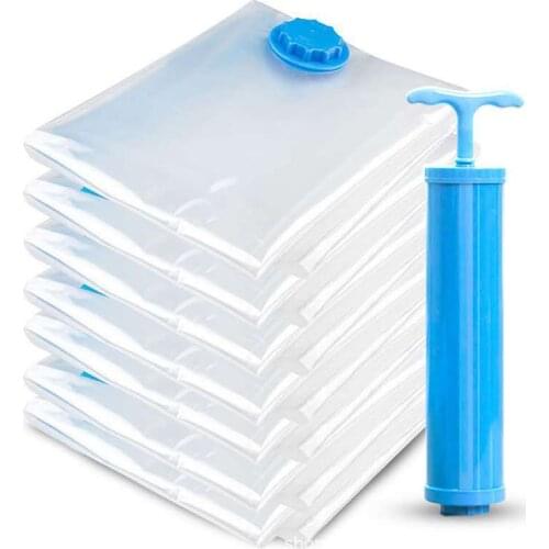 Vacuum Bag Storage Home Organizer Transparent Border Foldable Seal Compressed Reusable Blanket Clothes Saving Package