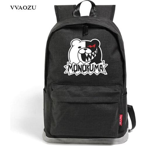 Japan Anime Dangan Ronpa Monokuma Kumamon Shiba Inu Natsume Yuujinchou Fate Zero Black Butler Oxford Schoolbag Backpack Rucksack