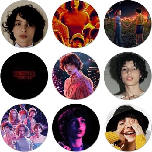Yinuoda Finn Wolfhard Stranger Things season 3 Icons Pins Badge Decoration Brooches Metal Badges For Backpack Decoration 58mm