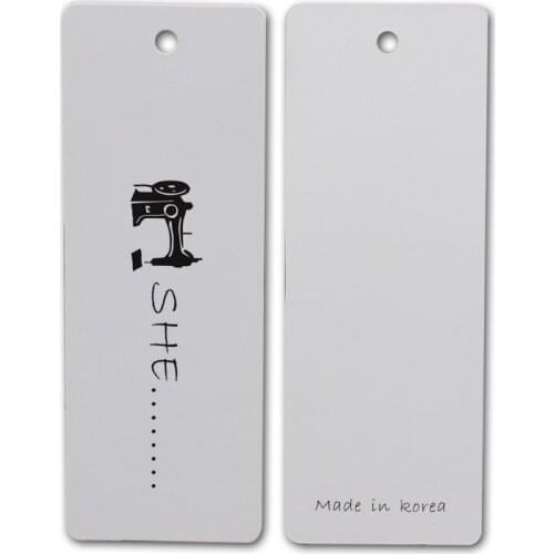 1000 pcs a lot Custom clothing paper hang tag/swing tag/garment printed tags/labels/trademarks/sewing machine tags