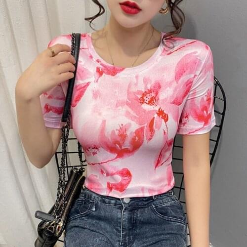 Spring 2021 new bottoming shirt women slim slimming high neck long sleeve t-shirt fashion printing slim top