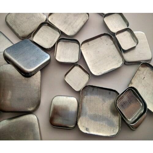 25mm aluminum fabric coverd button flat bottom square size combined button diy fashion1000set