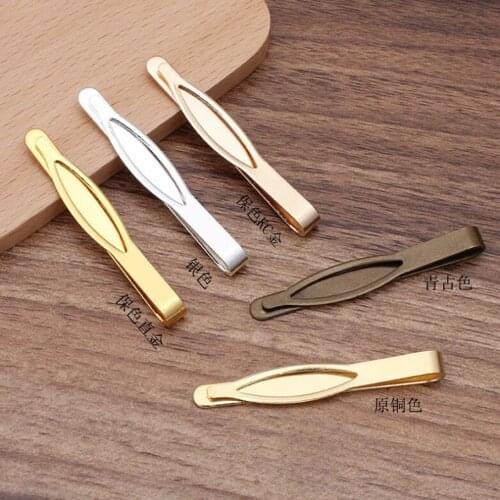 50pcs purple copper 56x9mm tie clip tie clips jewelry findings accessories jewelry making supplies TCAF08