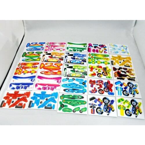 8X 3D Three-Dimensional Foam Puzzle Motorcycle Airplane Birthday PARTY Favors TOYS ASSEMBLE FIGURE Assorted Random Design Pinata