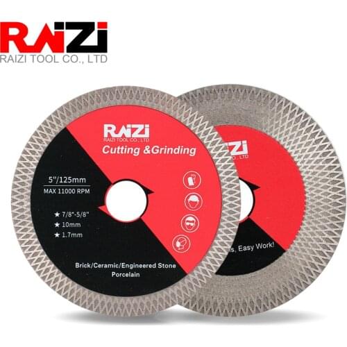 Raizi 115/125mm Diamond Tile Cutting Blade for Cutting&Grinding Ceramic Tile Granite Marble Stone Double Sided Cut Disc