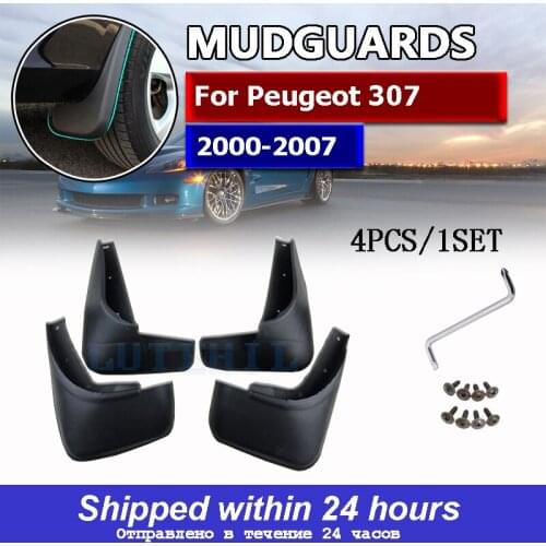 Car Mud Flaps Splash Guards Mudguard Mudflaps for Fenders Accessories For Peugeot 307 2000 2001 2002 2003 2004 2005 2006 2007