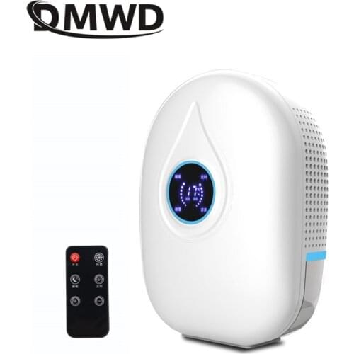 DMWD 500ML Household Mini Dehumidifier Air Dryer With Remote Control Basement Moisture Absorber For Bedroom LED Display 100-240V