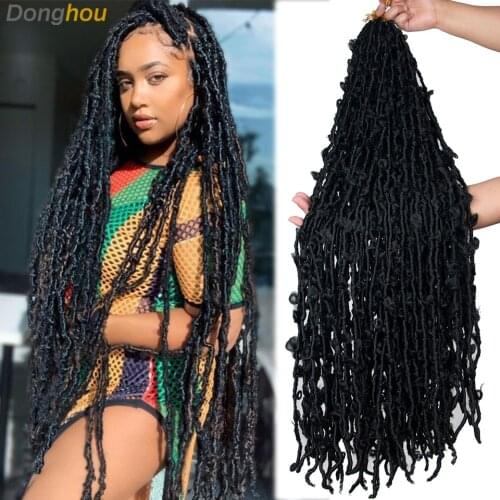 Donghou Hair Long Butterfly Locs Crochet Hair 36 Inches Butterfly Locs Braid Crochet Soft Bob Locs Pre-twisted New Faux Locs