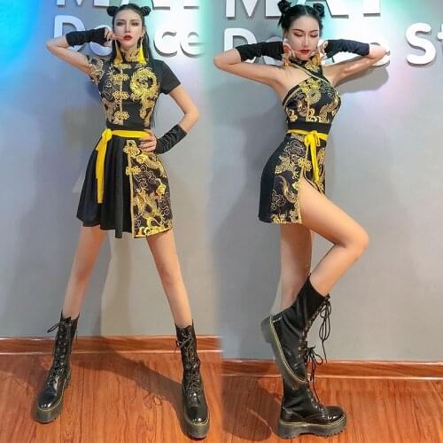Jazz Dance Costumes For Women Chinese Style Girls Group Performance Stage Costumes Female Festival Party Rave Outfits DWY4807