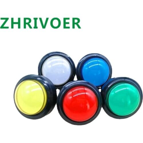 Button of 60mm game console Round responder with light self reset button video game basketball water machine accessories