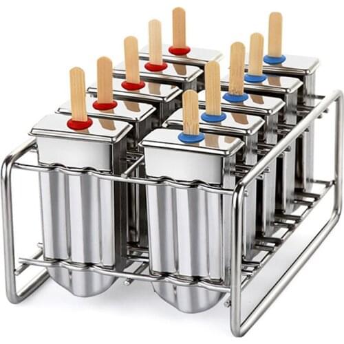 Quality Stainless Steel Popsicle Mold Rack Popsicle Lollipop Mold Homemade Ice Cream Mold