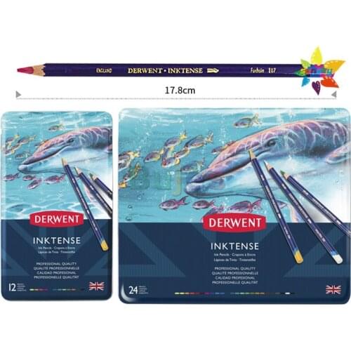 UK OEM 48 72 color derwent inktense water color pencil artist student drawing pencil soluble sketch painting pencil art supplies