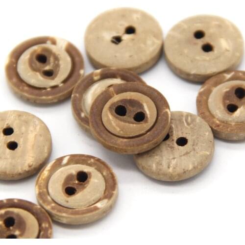 HENGC Natural Round Wood Sewing Buttons Eco-friendly For Children Scrapbooking Coat Garment Decorative Accessories Wholesale
