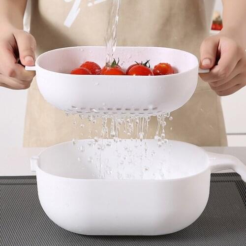 NewMultifunctional Vegetable Cutter Multi Blade Potato Slicer, Household Washing and Cutting Rotary Drain Basket Integrated