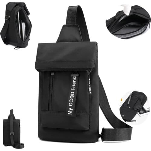 2021 Mens Crossbody Chest Bag Anti-theft Shoulder Sling Bag Multifunction Backpack Boys Travel Messenger Bag Pack For Male