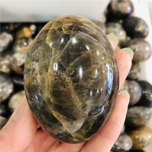 Natural Crystal Moonstone Raw crystal Ornament Polished Quartz grey moonstone Handicraft Decorating Stone Healing sale