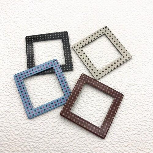 New arrival! Mix color 49mm 20pcs Acrylic Rectangl-shape beads for earrings accessories, parts,hand Made Jewelry Earring DIY