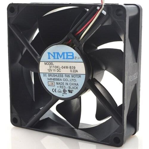 Original FOR NMB 8025 3110 KL-04W-B39 12V 0.22 A three-wire cooling fan