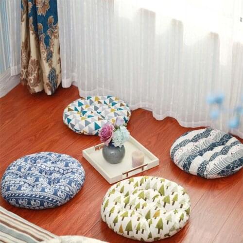 Cattail Hassock Chair Seat Cushion Office Pad Round Thickened Tatami Prayer Mat Pouf Futon