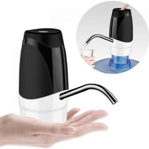 Portable Mini Touch-tone Wireless Rechargeable Electric Dispenser Water Pump with USB Cable and for 4.5L - 18.9L Barrelled Water