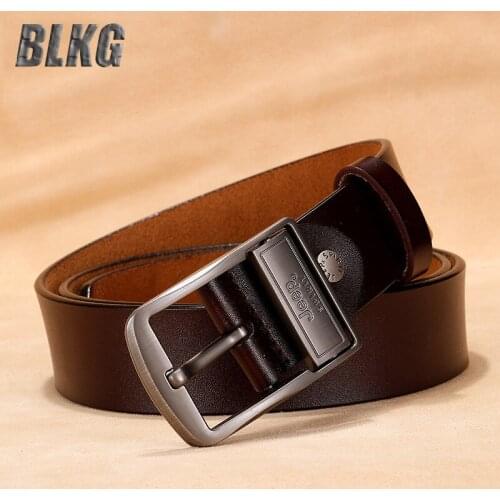 Genuine Leather Belt Men Luxury Brand Business Casual Cowskin Split Leather Designer Belt Pin Buckle Mens Belt Ceinture Homme