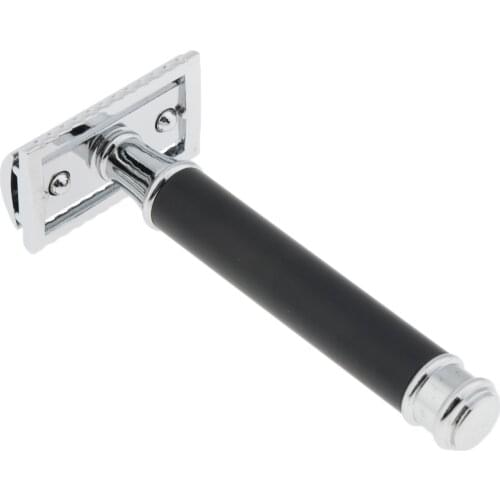 Manual Long Handle Mens Home Salon Beard Shaving Safety Razors Shaver Black