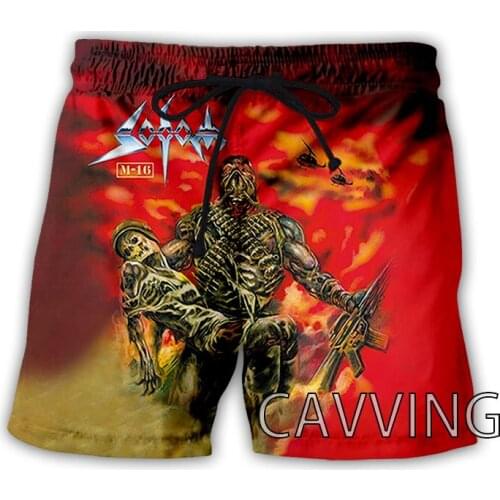 New Fashion Women/Mens 3D Print Sodom Band Summer Beach Shorts Streetwear Men Quick Dry Vacation Casual Shorts