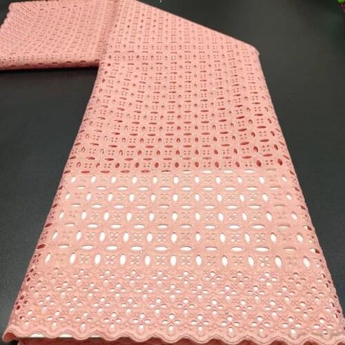 Swiss lace fabric 2021 latest Dry lace embroidery African 100% cotton fabrics Swiss voile lace popular Dubai style A53