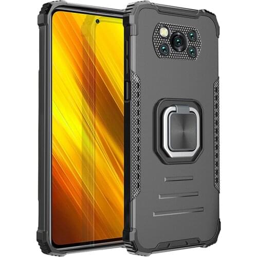 ShockProof Case For Xiaomi Mi 10T Lite 11 11i 11X Little Poco X3 NFC Pro M3 F3 Radiating Bumper Ring Phone Case Back Cover Funda