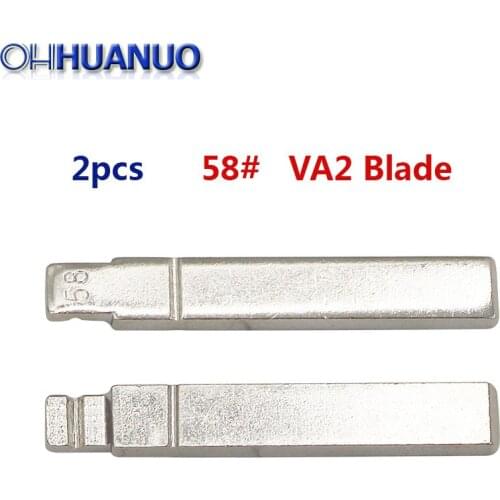2 pcs/lot 58# Universal KD Remote Key Metal Flip Blade for Citroen VA2 for Peugeot NO .58(Without Groove)