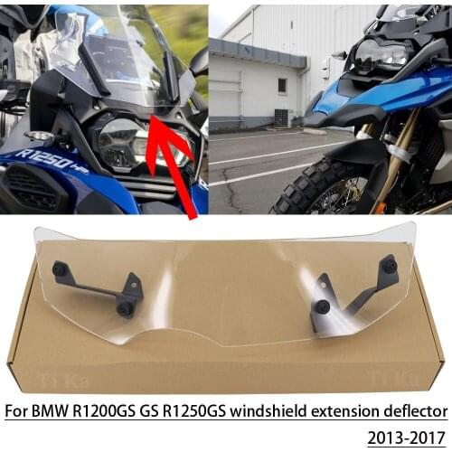 Suitable For BMW R1200GS R 1200 GS R1250GS R1250 Adventure 2013 - 2017 Motorcycle Windshield Windscreen Wind Deflector Extension