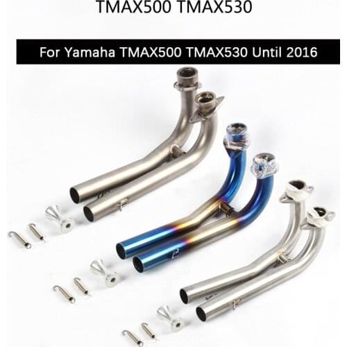 Exhaust System for Yamaha TMAX530 TMAX500 Motorcycle Exhaust Pipe 51mm Header Middle Link Pipe Stainless Steel Titanium Alloy