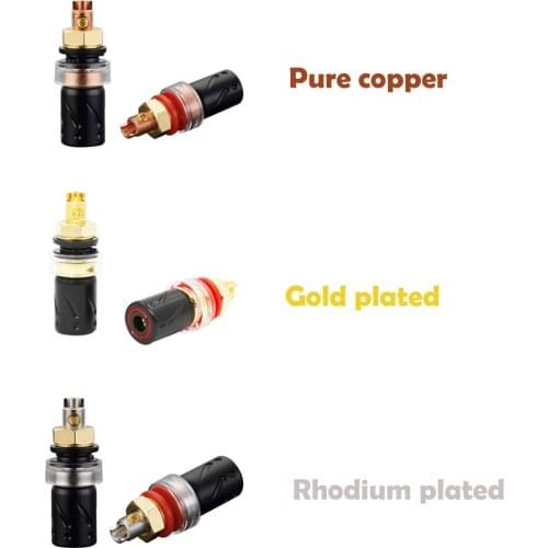 High Quality Viborg BP603 4pcs Hifi Audio Binding Post Pure Copper Gold/Rhodium Plated Available BP603 Speaker Terminals